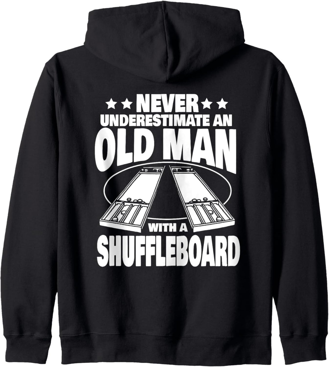 Never Underestimate an Old Man with a Shuffleboard Dad Kapuzenjacke