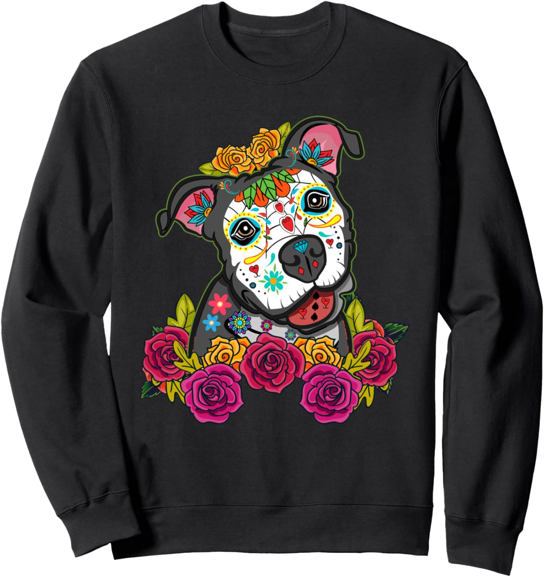 Süsse Calavera Perro: Dia De Los Muertos Halloween Hund Sweatshirt