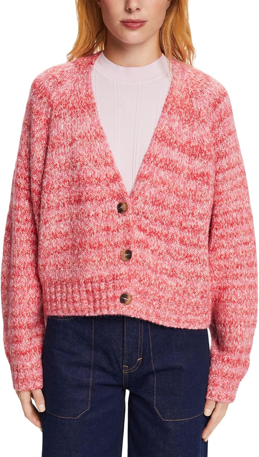 ESPRIT Mehrfarbiger Cardigan mit V-Ausschnitt