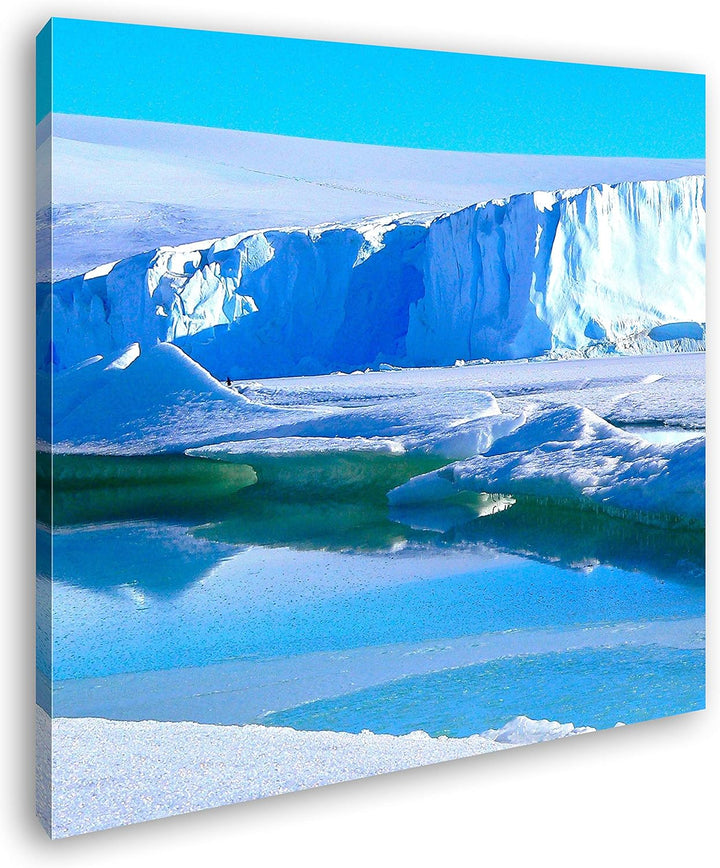 deyoli Eisberge in der Antarktis Format: 70x70 als Leinwandbild, Motiv fertig gerahmt auf Echtholzra