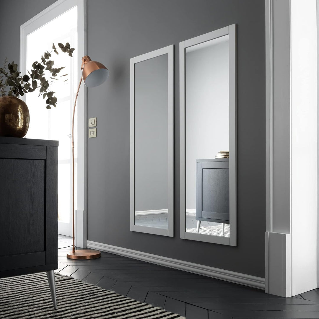 ARHome Wandspiegel, Smart, 140 x 50 cm, Weiss, Spiegel, Made in Italy Weiss 140 x 50, Weiss 140 x 50