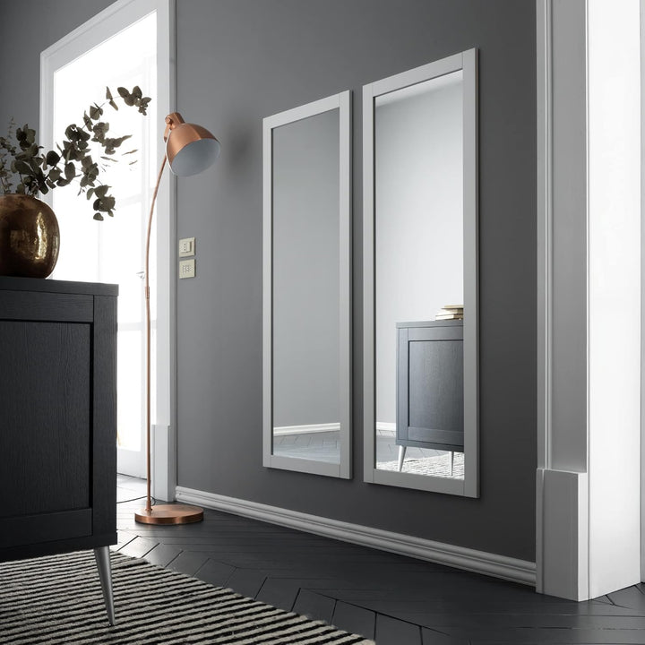 ARHome Wandspiegel, Smart, 140 x 50 cm, Weiss, Spiegel, Made in Italy Weiss 140 x 50, Weiss 140 x 50