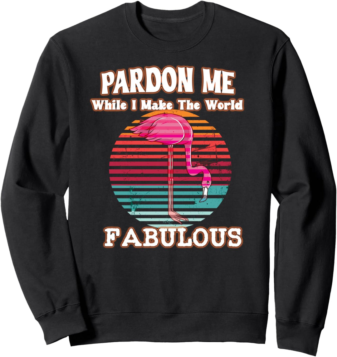 Machen Sie die Welt fabelhaft extravaganten Flamingo Sweatshirt