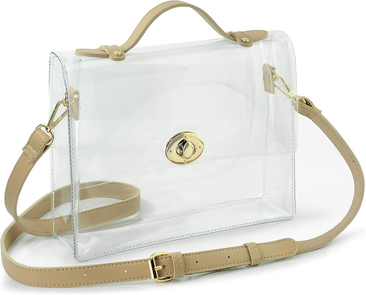 Hoxis Classic Turnlock Crossbody Kuriertasche Nude, Nude