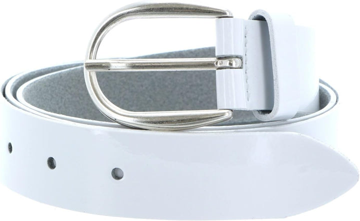 Vanzetti The Power of Patent Leather 30mm LackLeather Belt W95 White