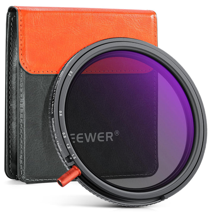 NEEWER 72mm 3 in 1 Variable ND Filter + CPL + Black Diffusion 1/4 für einen filmischen Nebeleffekt,