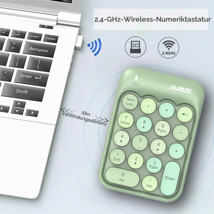 FELiCON Nummernblock, 18 Tasten, kompakt, tragbar, leise, für Windows, iMac, MacBook, Laptop, Deskto