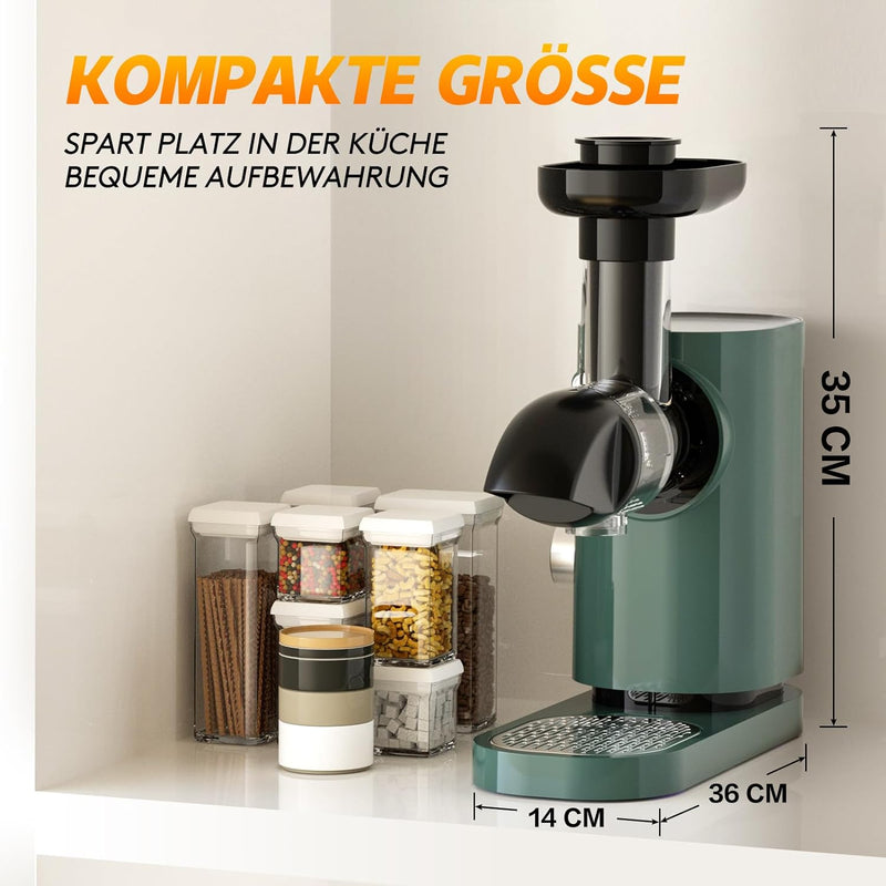 Aobosi Slow Juicer Entsafter Gemüse und Obst Profi Entsafter mit Ruhiger Motor & Umkehrfunktion & Sa