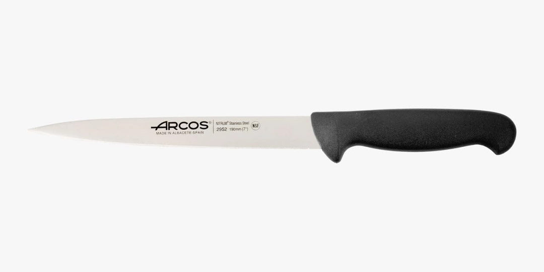 Arcos Filetiermesser mit Nitrum Edelstahlklinge 190 mm - Scharfes Messer für Fleisch und Fisch - Erg