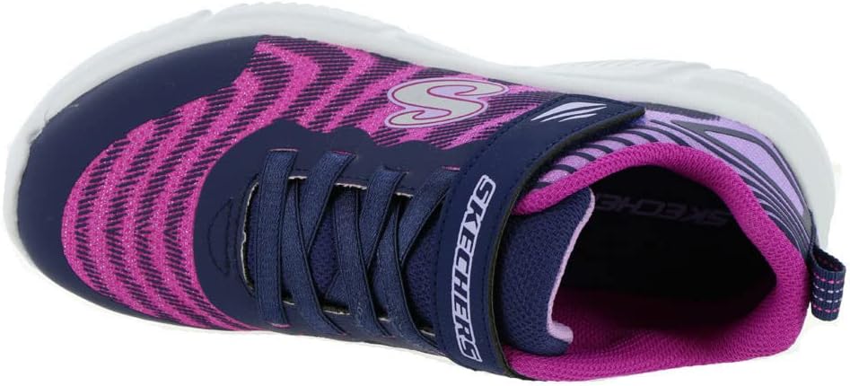 Skechers Mädchen 302478l Nvpk Sneaker, Navy Mesh Pink Trim