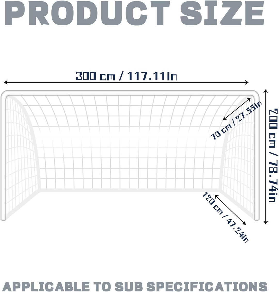 Fussballnetz 3x2 m, Tornetz Fussballnetz, Polypropylenfaser Fussball Tor Net, Tragbares Fussballtor