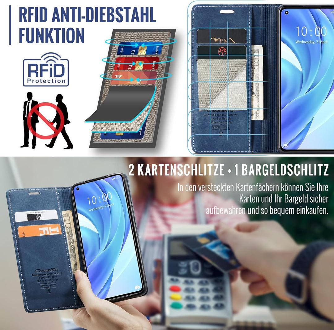 Handyhülle für Xiaomi Mi 11 Lite 4G / 5G / 5G NE Hülle, Premium Klapphülle Leder Schutzhülle Klappba