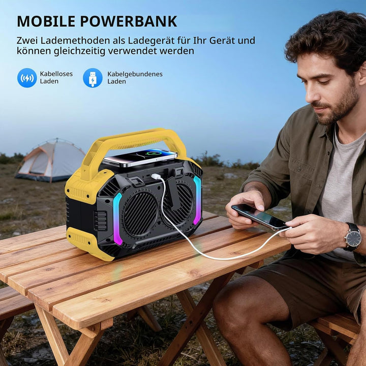 Wilody 100W Tragbare Bluetooth-Lautsprecher-Box,Bluetooth Lautsprecher mit Licht,Musikbox Bluetooth&