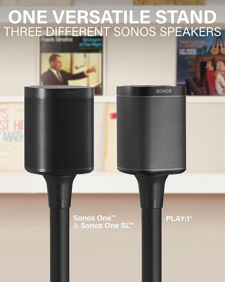 Sanus Kabelloser Lautsprecherständer für Sonos One, One SL und Play:1, einfache Montage in 15 Minute