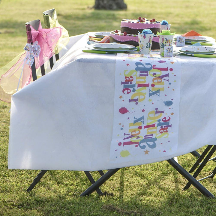 AUCUNE Grosse rechteckige Tischdecke auf Vlies-Rolle, 50 m, Weiss