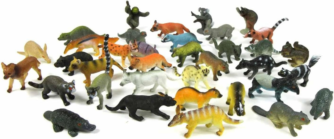 Miniblings 34x Wildtiere Wilde Tiere Tierfiguren Aufstellfiguren Nager Räuber