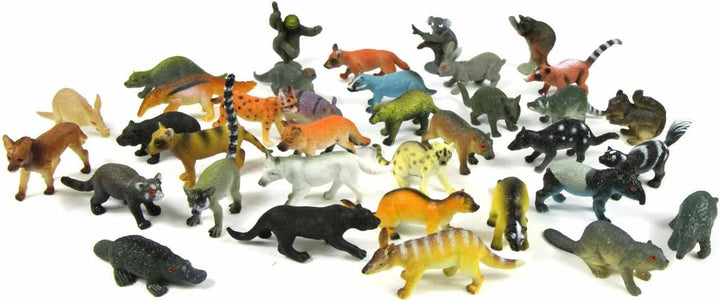 Miniblings 34x Wildtiere Wilde Tiere Tierfiguren Aufstellfiguren Nager Räuber