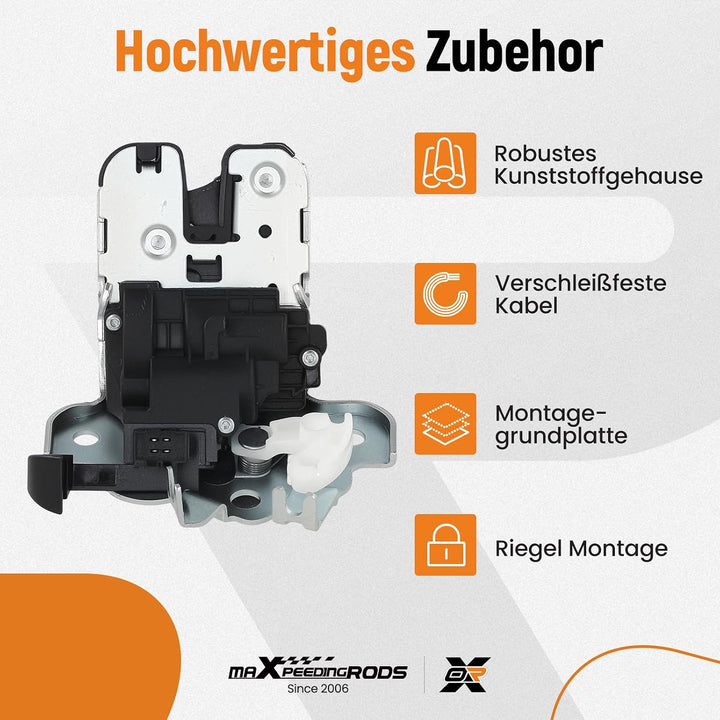 maXpeedingrods 8K9827505A Heckklappenschloss Hinten für Audi A1 A3 A4 A5 A6 A7 Q3 Q5 Q7 TT Kofferrau