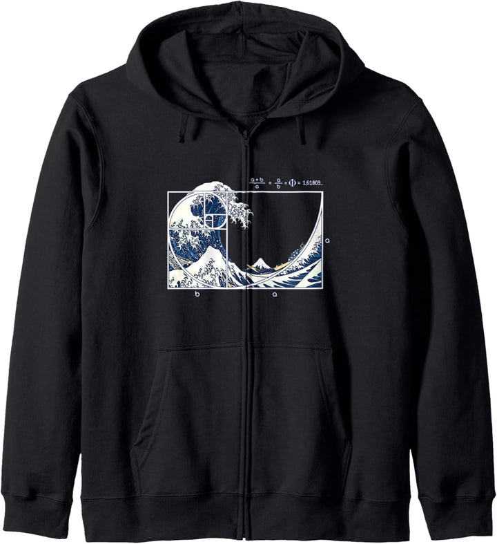 The Great Fibonacci Wave Kapuzenjacke