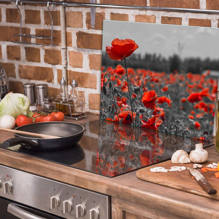 TMK ArtDeko Herdabdeckplatte 1 Teilig 60x52 cm - Spritzschutz Herdabdeckung – Herdschutz aus Sicherh