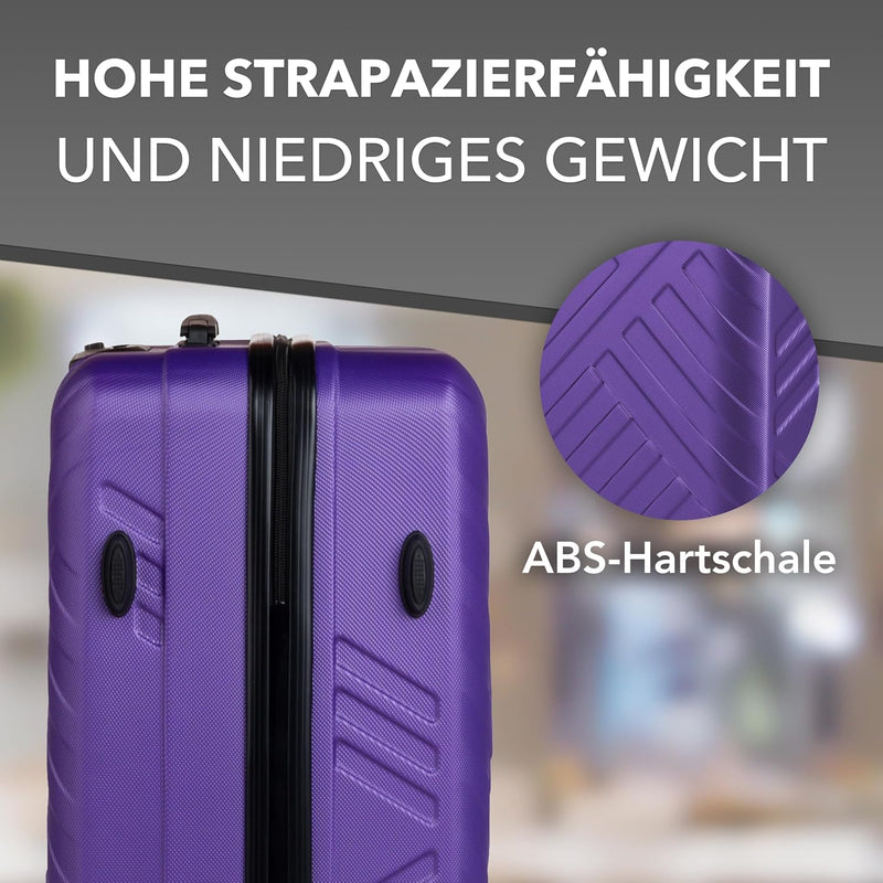 Xonic Design Reisekoffer - Hartschalen-Koffer mit 360° Leichtlauf-Rollen - hochwertiger Trolley mit