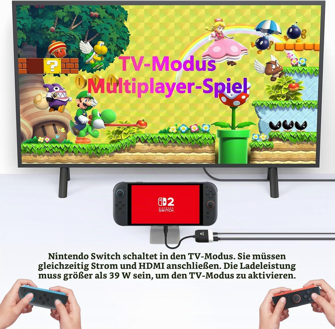 Switch Dock for Nintendo Switch OLED, 3 in 1 Switch TV Adapter with 4K HDMI, USB 3.0 Port, Type C 10