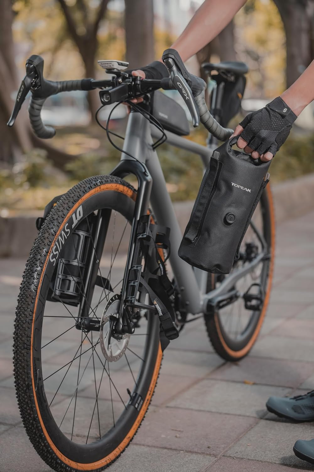 Topeak Fork DryBag Gabeltasche 4 L – wasserdichte TPU-Packtasche mit Luftablassventil, leicht & robu
