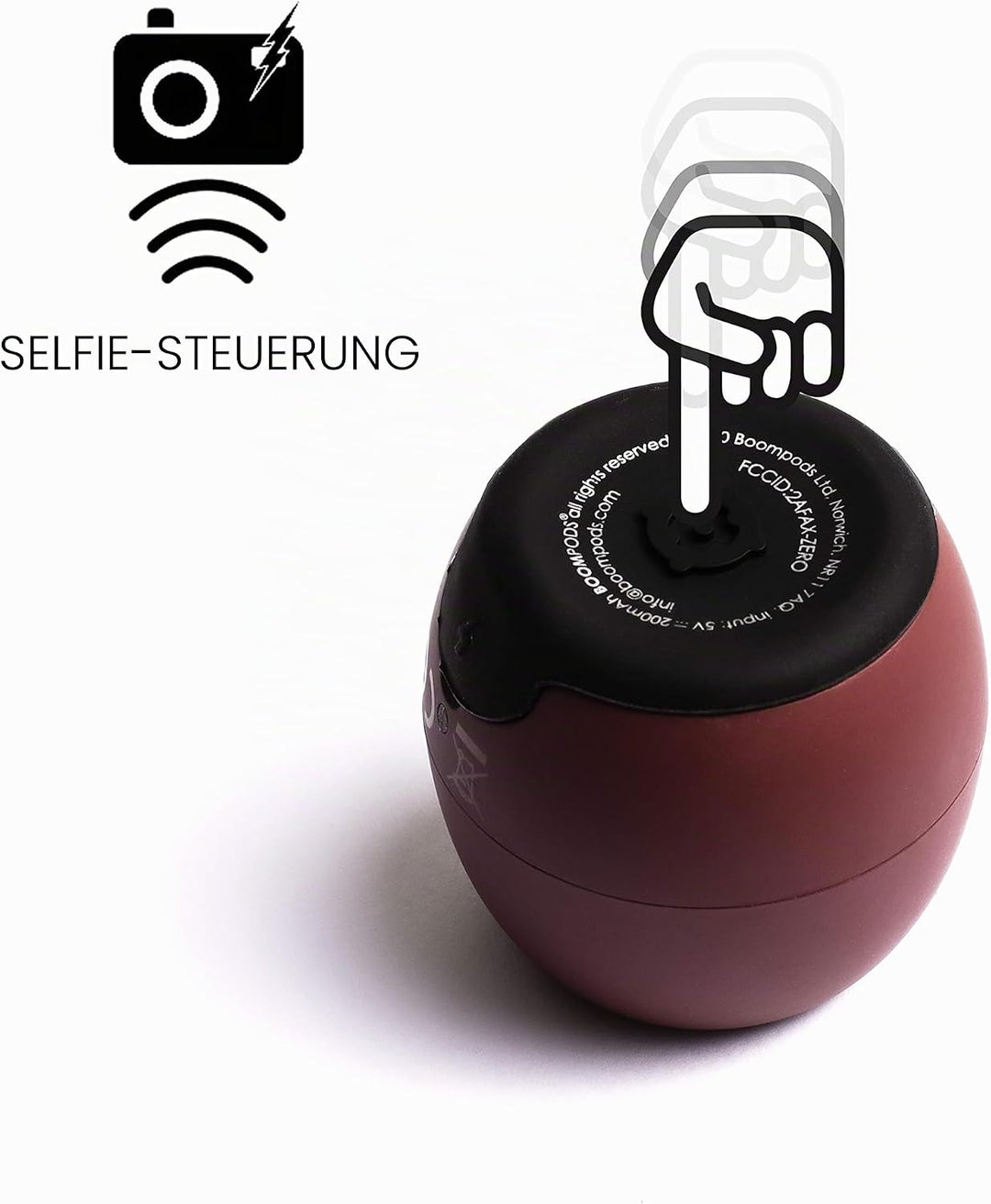 Boompods Zero Mini Bluetooth Lautsprecher - tragbarer Outdoor Lautsprecher, IPX6 Wasserschutz & 5 St