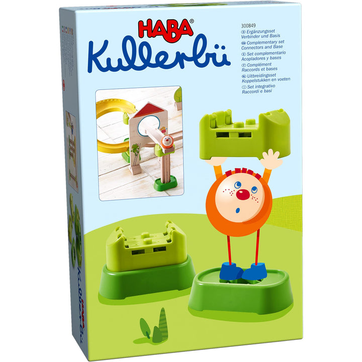 HABA 300849 - Kullerbü – Ergänzungsset Verbinder und Basis, grün