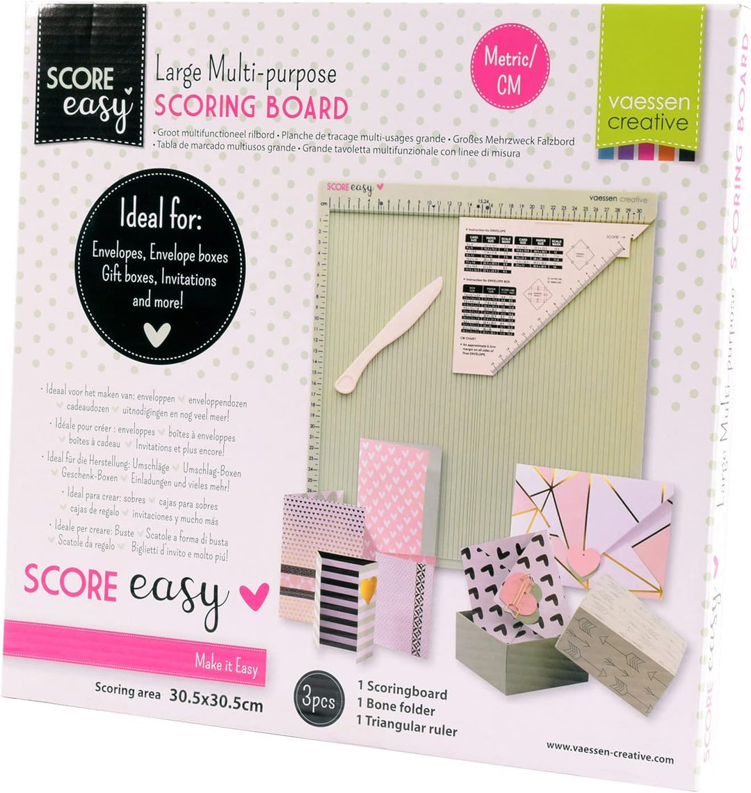 Vaessen Creative Score Easy Grosses Mehrzweck Falzbrett Cm Minze & 3-in-1 Eckenstanzer 14-17-20mm Mi