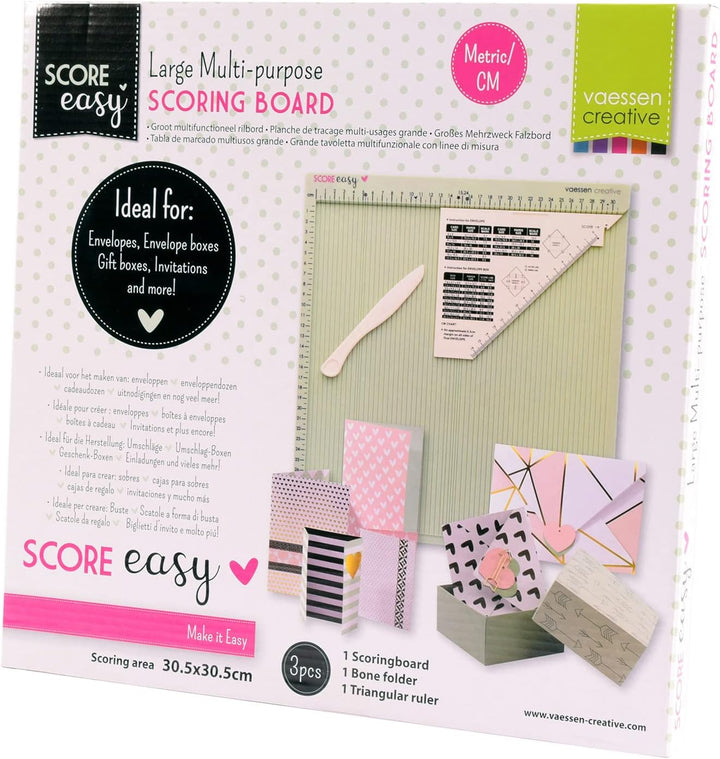 Vaessen Creative Score Easy Grosses Mehrzweck Falzbrett Cm Minze & 3-in-1 Eckenstanzer 14-17-20mm Mi