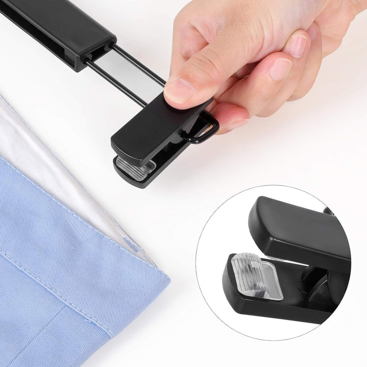 SONGMICS Hosenbügel, 12er Set, Kleiderbügel, gut belastbar, mit Clips, Rockbügel aus Premium-Kunstst