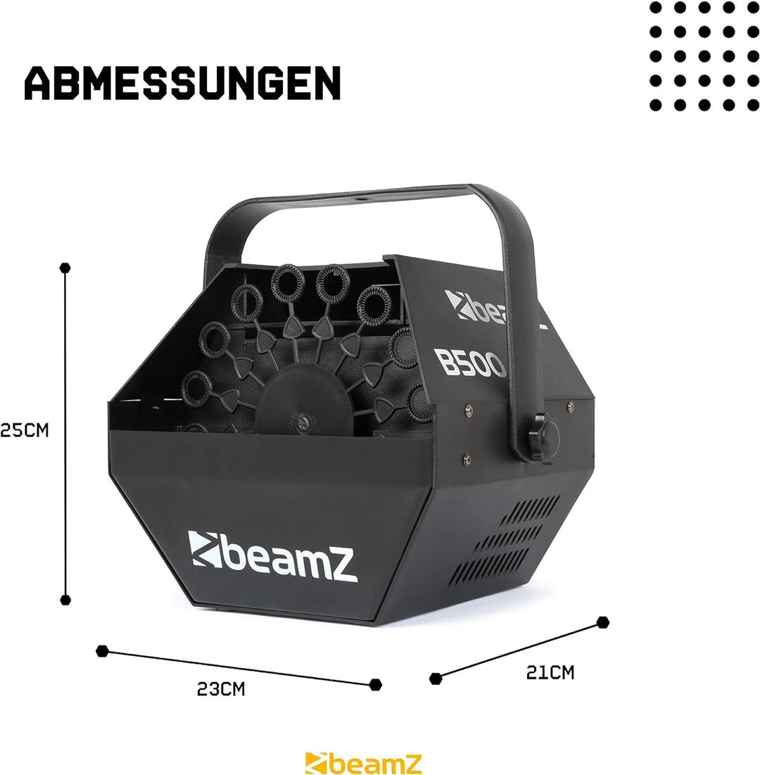 BeamZ B500 - Automatische Seifenblasenmaschine Hochzeit Seifenblasen Maschine, 24 Rotationen pro Min