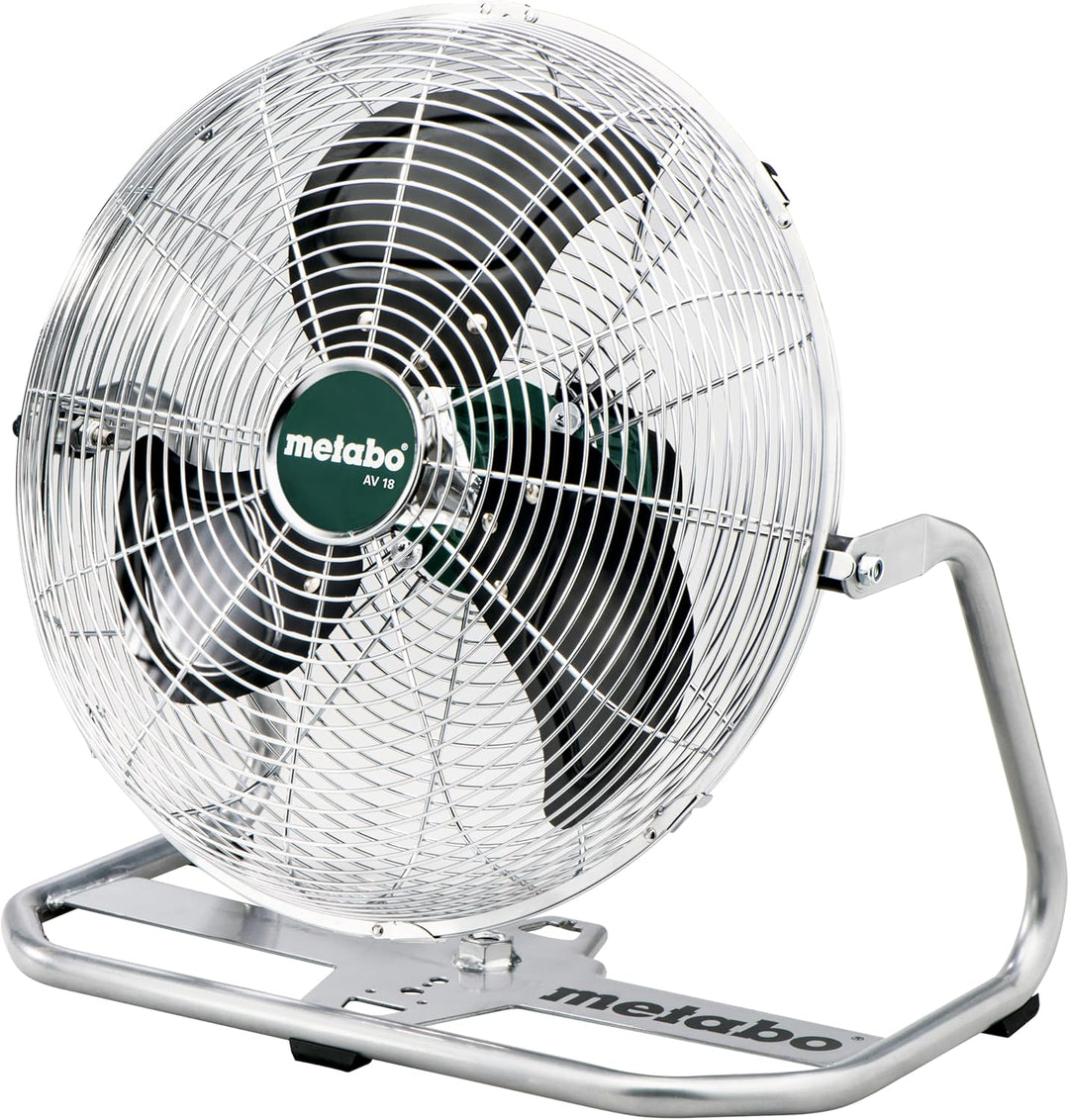 Metabo Akku-Ventilator AV 18 – 606176850 – 18 V – Ventilator mit einstellbarer Luftgeschwindigkeit u