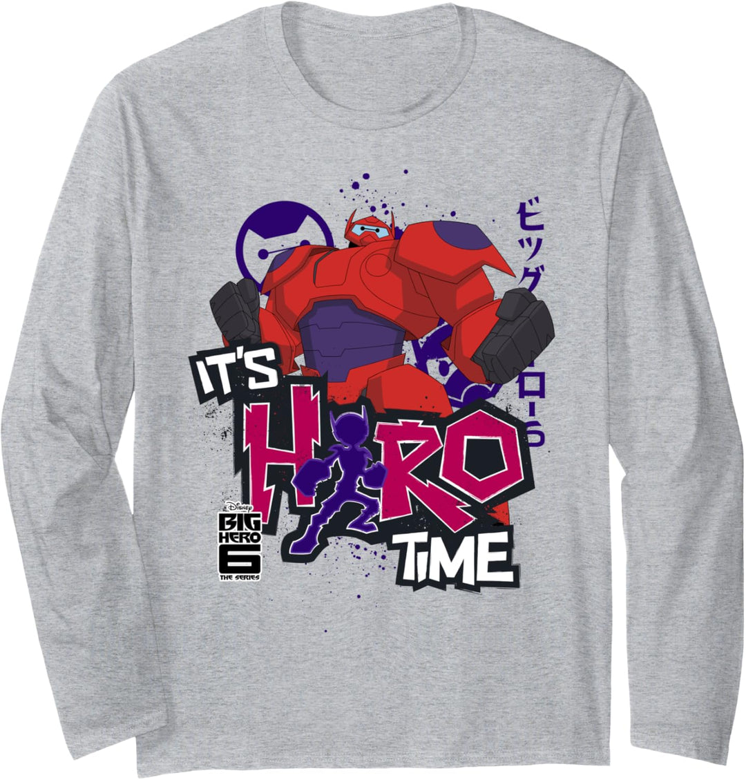 Disney Big Hero 6 TV Series It's Hiro time Poster Langarmshirt
