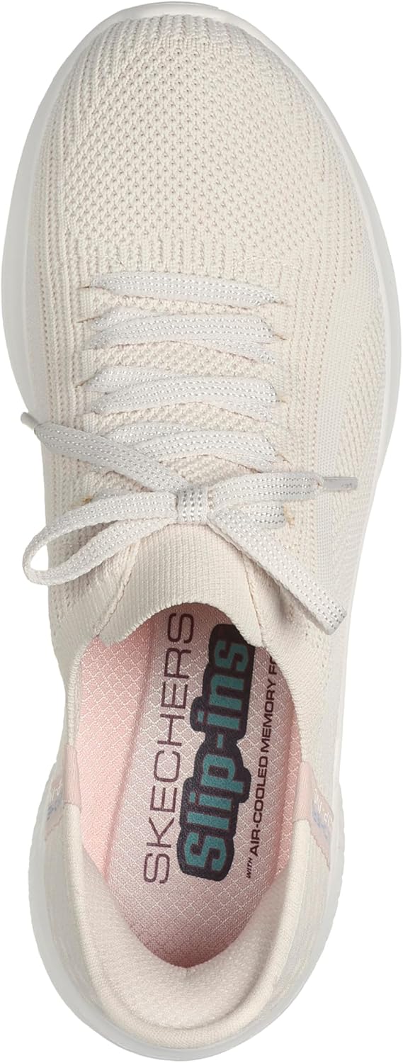 Skechers Damen 149710 MVE 35.5 EU Natural Knit Periwinkle Trim, 35.5 EU Natural Knit Periwinkle Trim