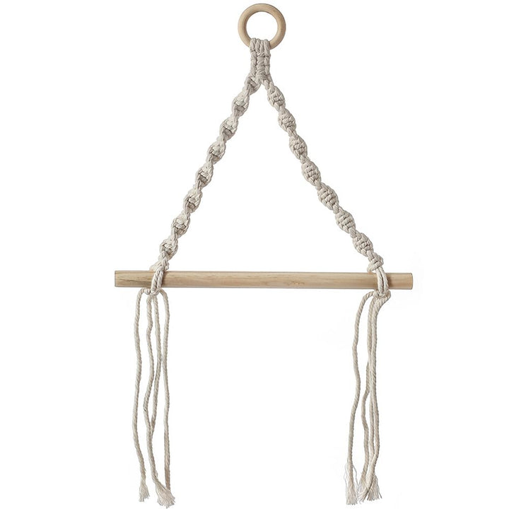 Cabilock Bohemian Makramee Handtuchhalter Aus Baumwollfaden 40X40Cm Wandbehang Für Badezimmer Deko U