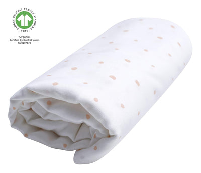Motherhood Einschlagtuch XXL GOTS zertifiziert aus 100% Bio-Baumwolle, 130 x 130 cm, Kleckse apricot