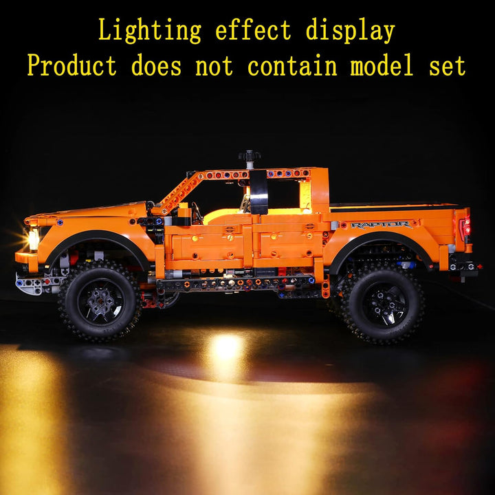 GEAMENT LED Licht-Set Kompatibel mit Lego Ford F-150 Raptor Pick-Up Truck - Beleuchtungsset für Tech