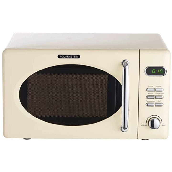 Wolkenstein Retro Stand Mikrowelle WMW720 SC I 700W Mikrowellenleistung I 20L Garraum I5 Leistungsst