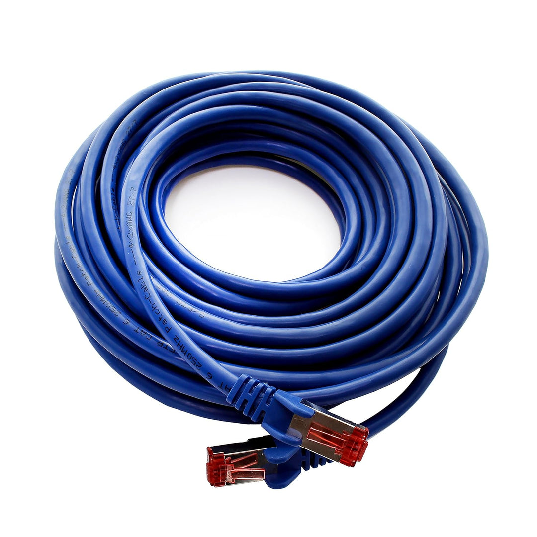 1aTTack.de - 10x 10m CAT6 Patchkabel S/FTP PIMF Schirmung CAT.6 RJ45 Netzwerkkabel Ethernetkabel DSL