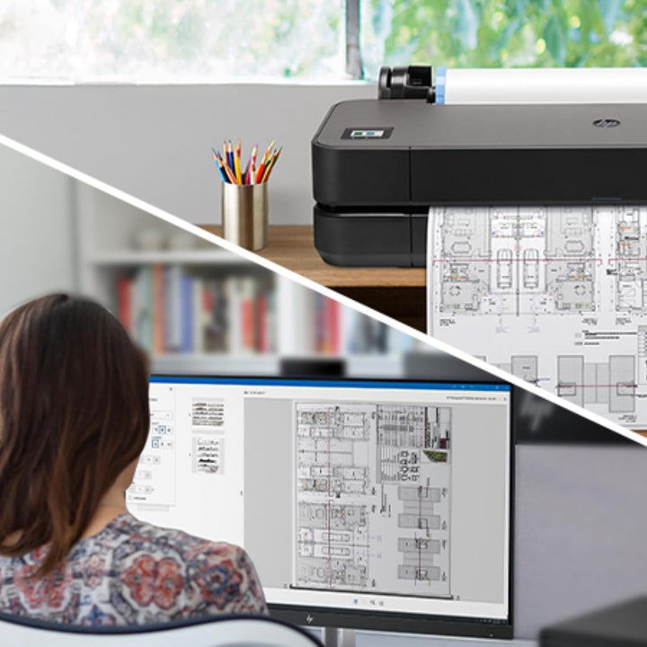 HP DesignJet T210 24 Zoll, 61 cm 8AG32D, Grossformatdrucker, Plotter, Standard A4-A1, 59 A1-Ausdruck