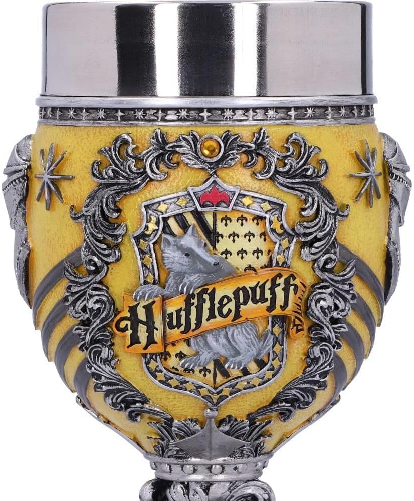 Nemesis Now Harry Potter Hufflepuff Hogwarts House Collectable Goblet, Harz, Gelb, Silber, 1.25 pico