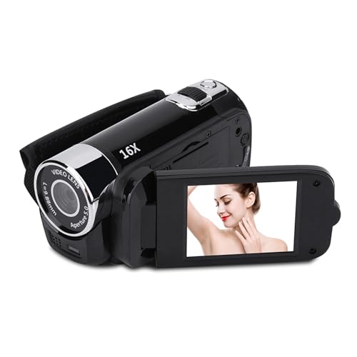 Goshyda Digitaler Camcorder, tragbar 2,7 Zoll 270 ° Drehung 16-fache Digitalzoom-Video-DV-Kamera für
