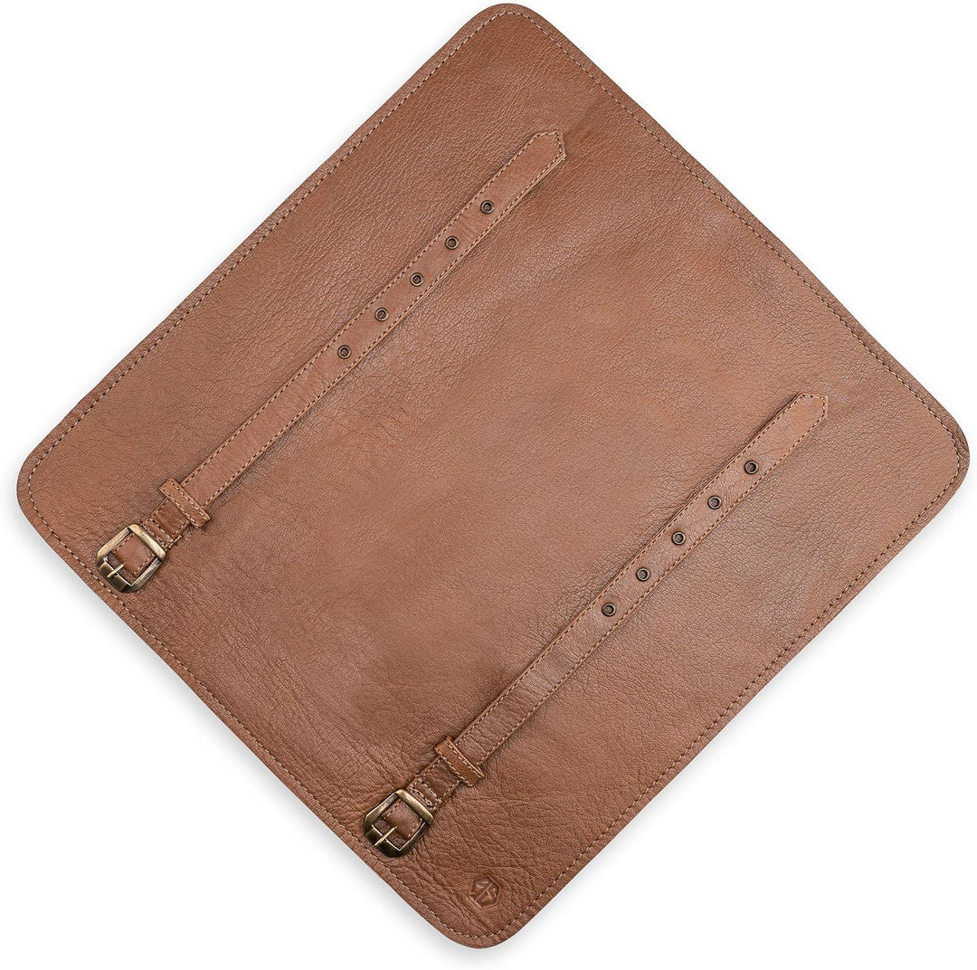 Angus Stoke Messertasche Leder Köche 7-Fach Echt-Leder Kochmesserrolle gross – Messer Tasche Kochmes