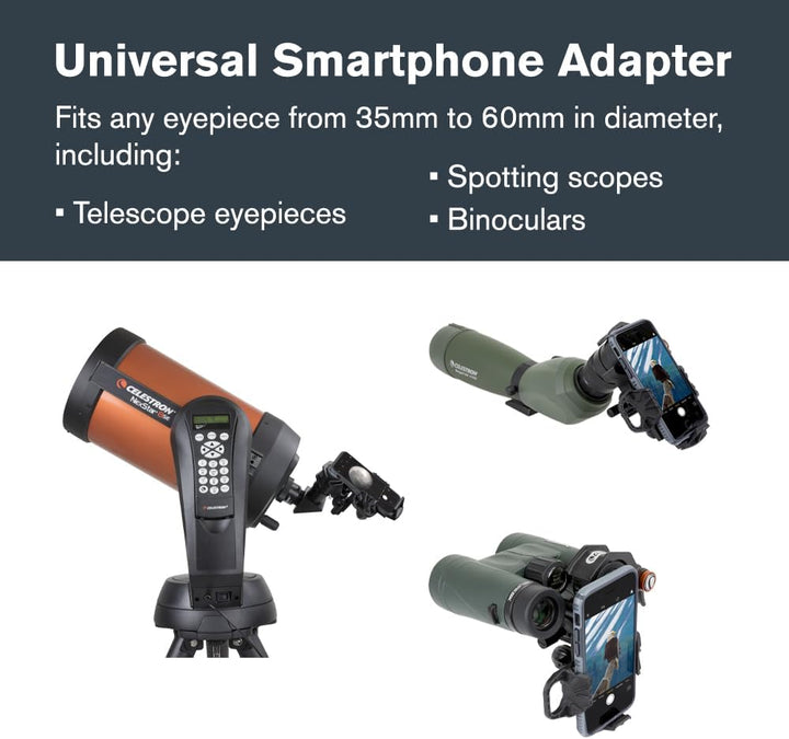 Celestron NexYZ Smartphone-Teleskop-Adapter, Schwarz, Adapter