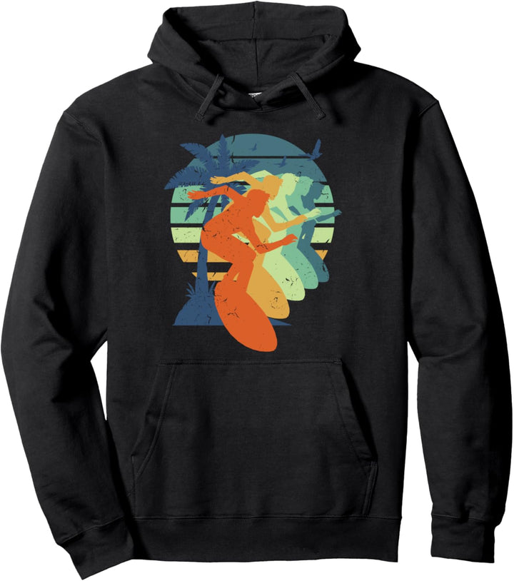 Surfen, Herren, Damen, Kinder, Surfen, Urlaub, Sommer, Surfen Pullover Hoodie