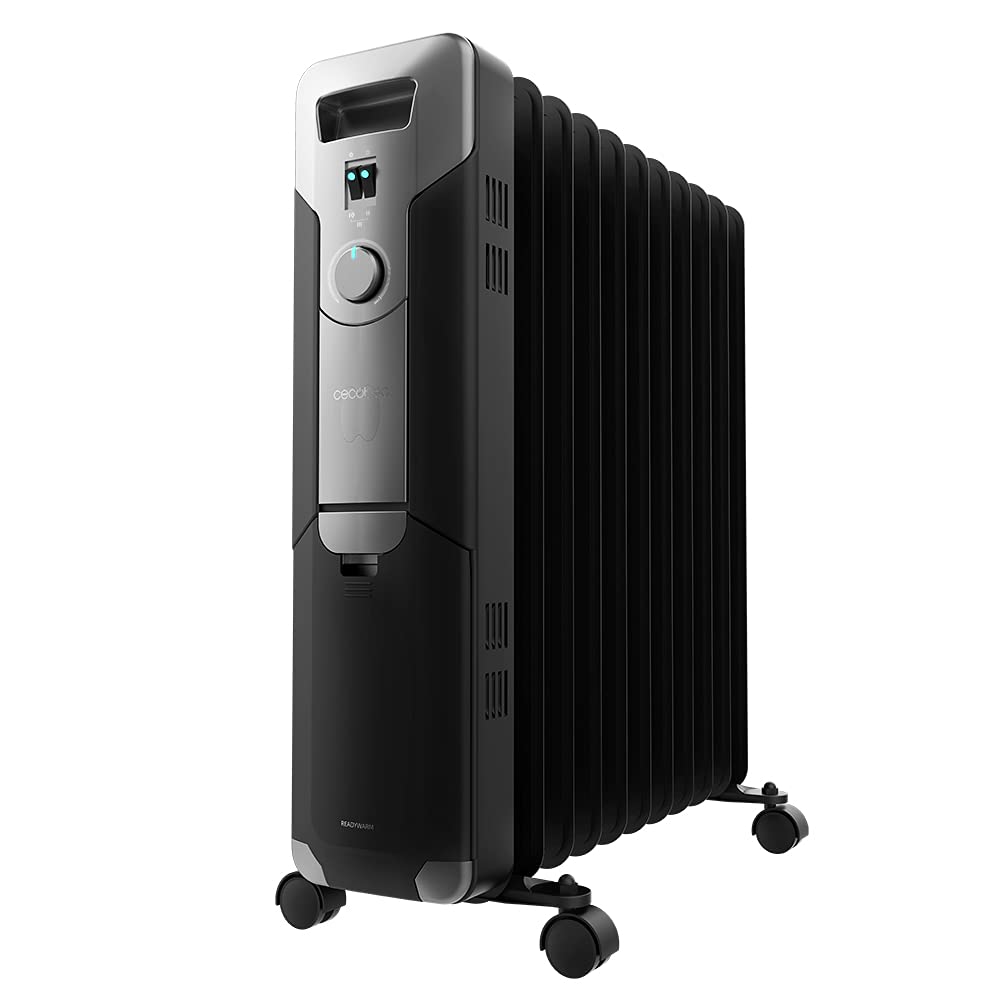 Cecotec Öl- Radiator ReadyWarm 11000 Space Black. 2500 W, 11 Modulen, 3 Leistungsstufen, Kabelaufbew