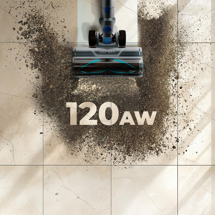 Cecotec Kabelloser Staubsauger Besen Conga Rockstar RS50 X-Treme. 120AW, 400W Motor, 60 Minuten Lauf
