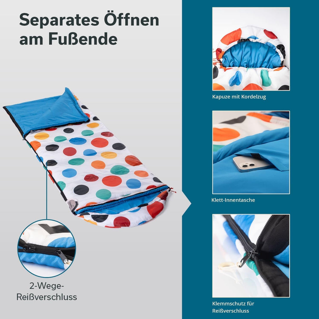 Skandika Deckenschlafsack Sovro | Schlafsack Outdoor für Erwachsene, 3 Jahreszeiten, als Doppelschla